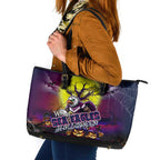 We Are Sea Eagles Halloween Leather Tote Bag Pumpkin Scary Spooky Season - Aussie Hoodie
