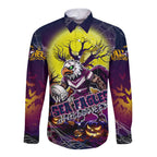 We Are Sea Eagles Halloween Long Sleeve Button Shirt Pumpkin Scary Spooky Season - Aussie Hoodie