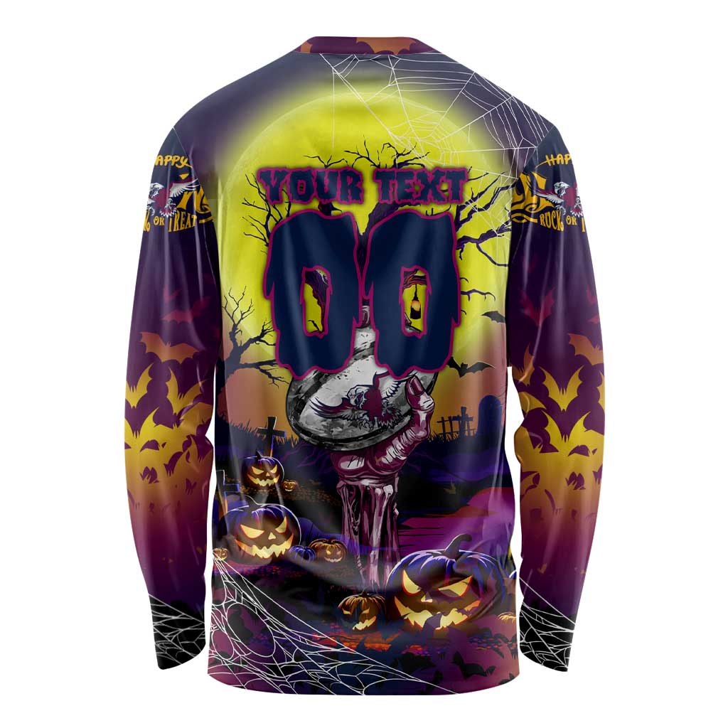 We Are Sea Eagles Halloween Long Sleeve Shirt Pumpkin Scary Spooky Season - Aussie Hoodie