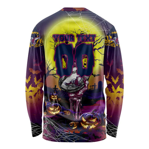 We Are Sea Eagles Halloween Long Sleeve Shirt Pumpkin Scary Spooky Season - Aussie Hoodie