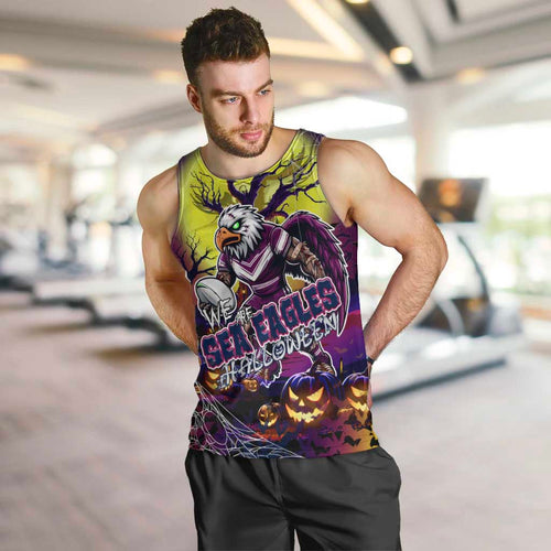 We Are Sea Eagles Halloween Men Tank Top Pumpkin Scary Spooky Season - Aussie Hoodie