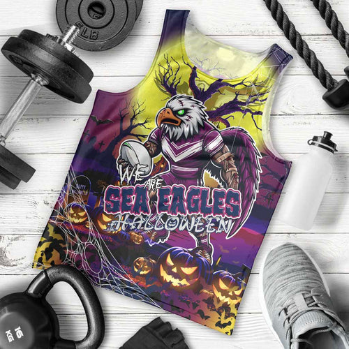 We Are Sea Eagles Halloween Men Tank Top Pumpkin Scary Spooky Season - Aussie Hoodie