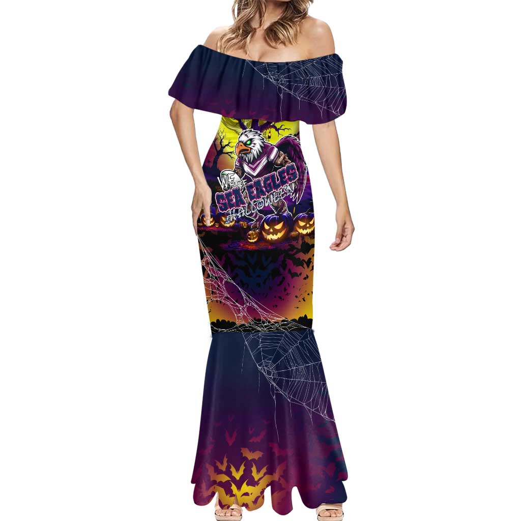 We Are Sea Eagles Halloween Mermaid Dress Pumpkin Scary Spooky Season - Aussie Hoodie