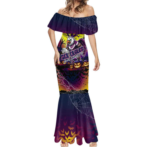 We Are Sea Eagles Halloween Mermaid Dress Pumpkin Scary Spooky Season - Aussie Hoodie