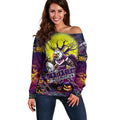 We Are Sea Eagles Halloween Off Shoulder Sweater Pumpkin Scary Spooky Season - Aussie Hoodie