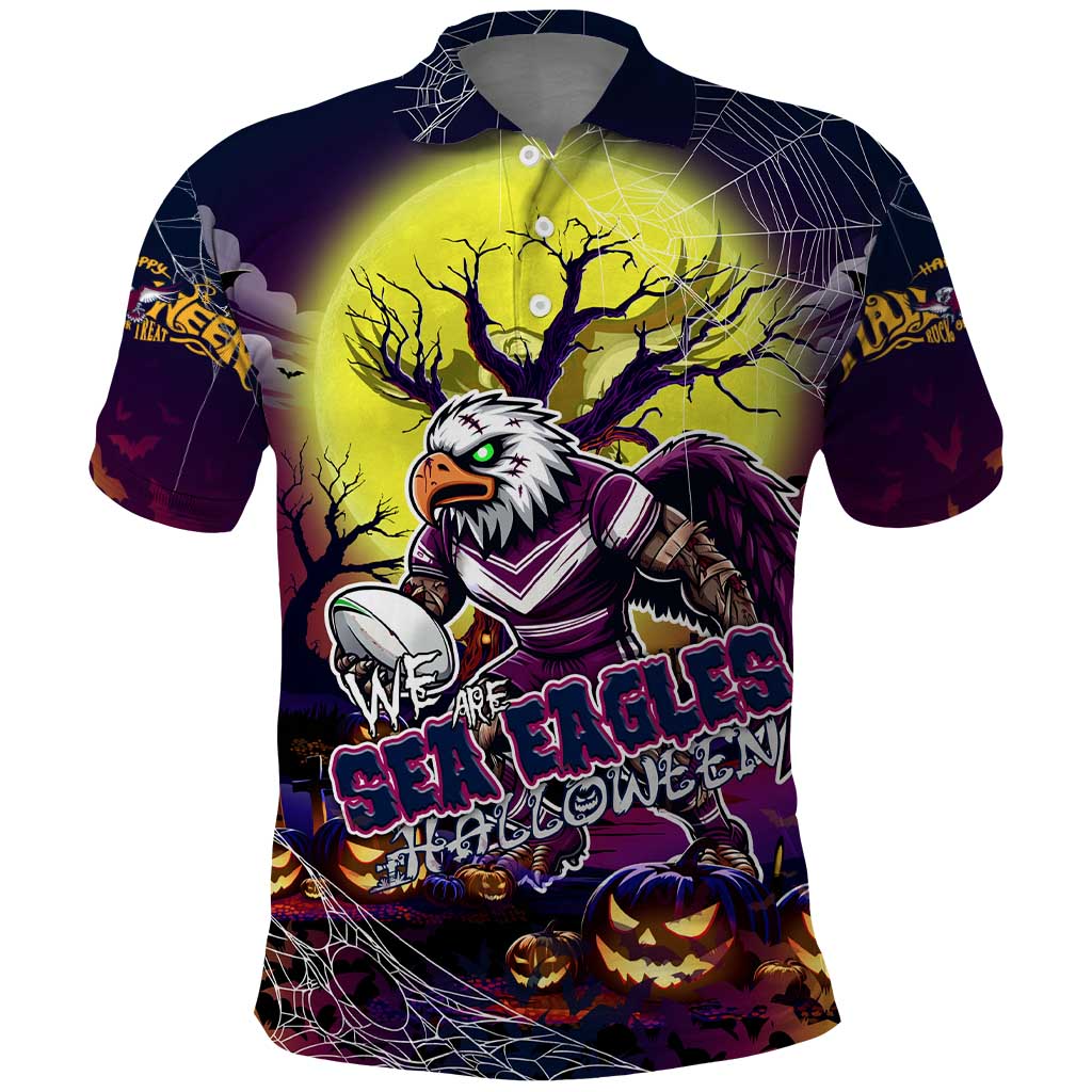 We Are Sea Eagles Halloween Polo Shirt Pumpkin Scary Spooky Season - Aussie Hoodie