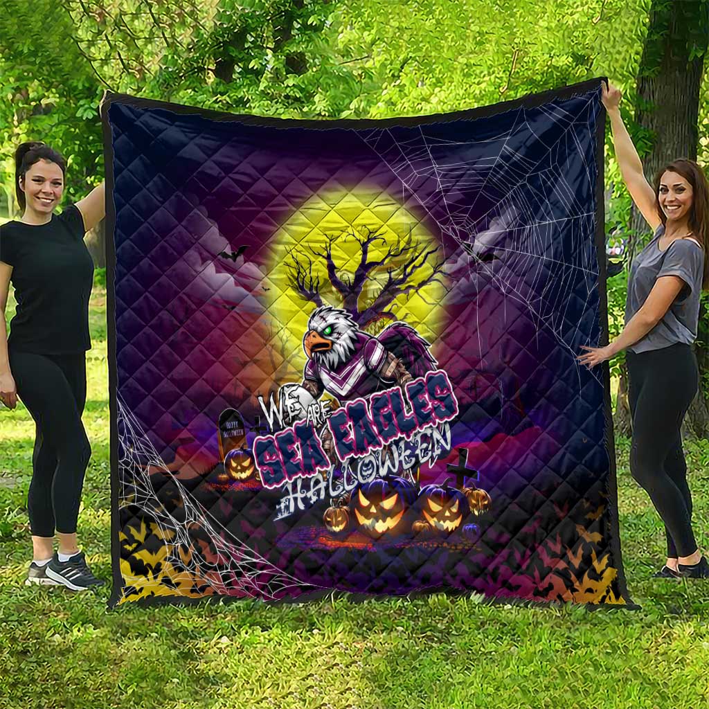 We Are Sea Eagles Halloween Quilt Pumpkin Scary Spooky Season - Aussie Hoodie