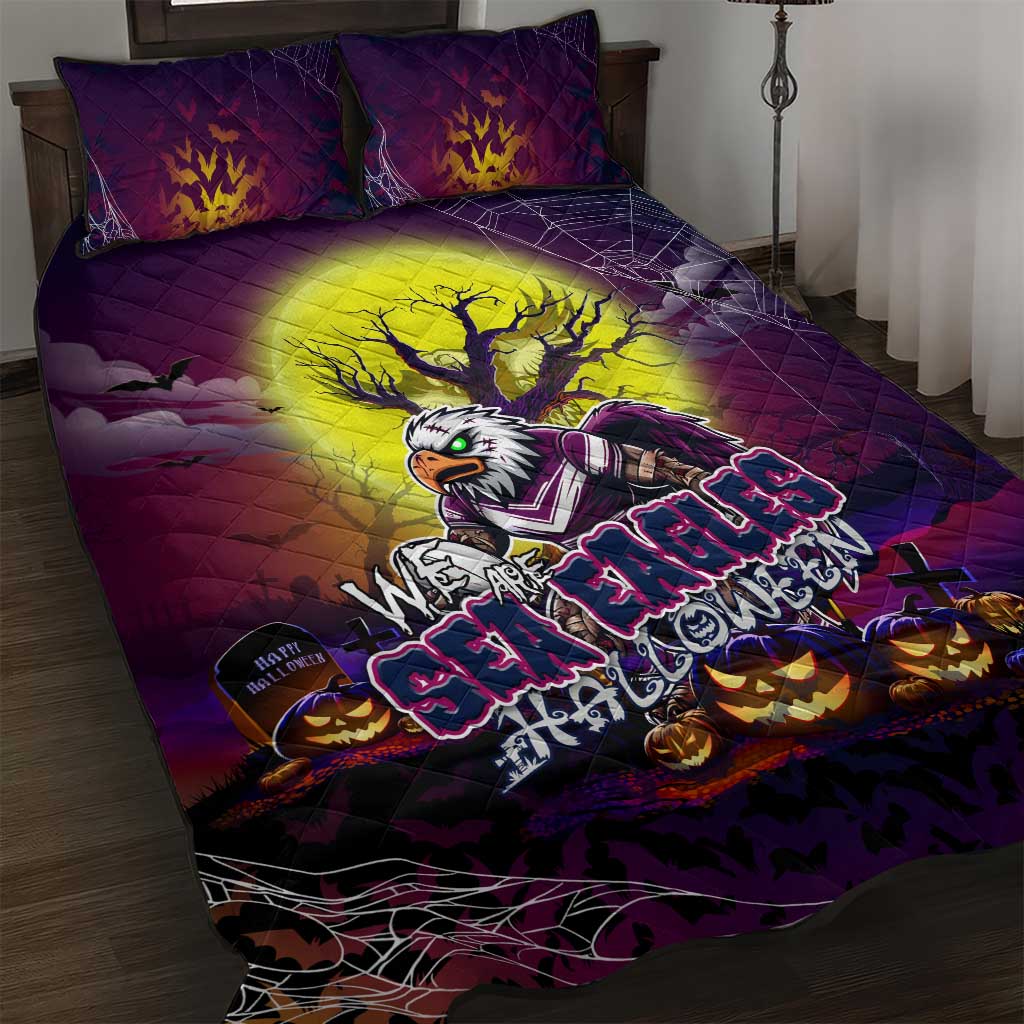 We Are Sea Eagles Halloween Quilt Bed Set Pumpkin Scary Spooky Season - Aussie Hoodie