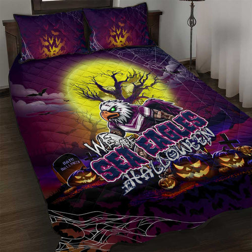 We Are Sea Eagles Halloween Quilt Bed Set Pumpkin Scary Spooky Season - Aussie Hoodie