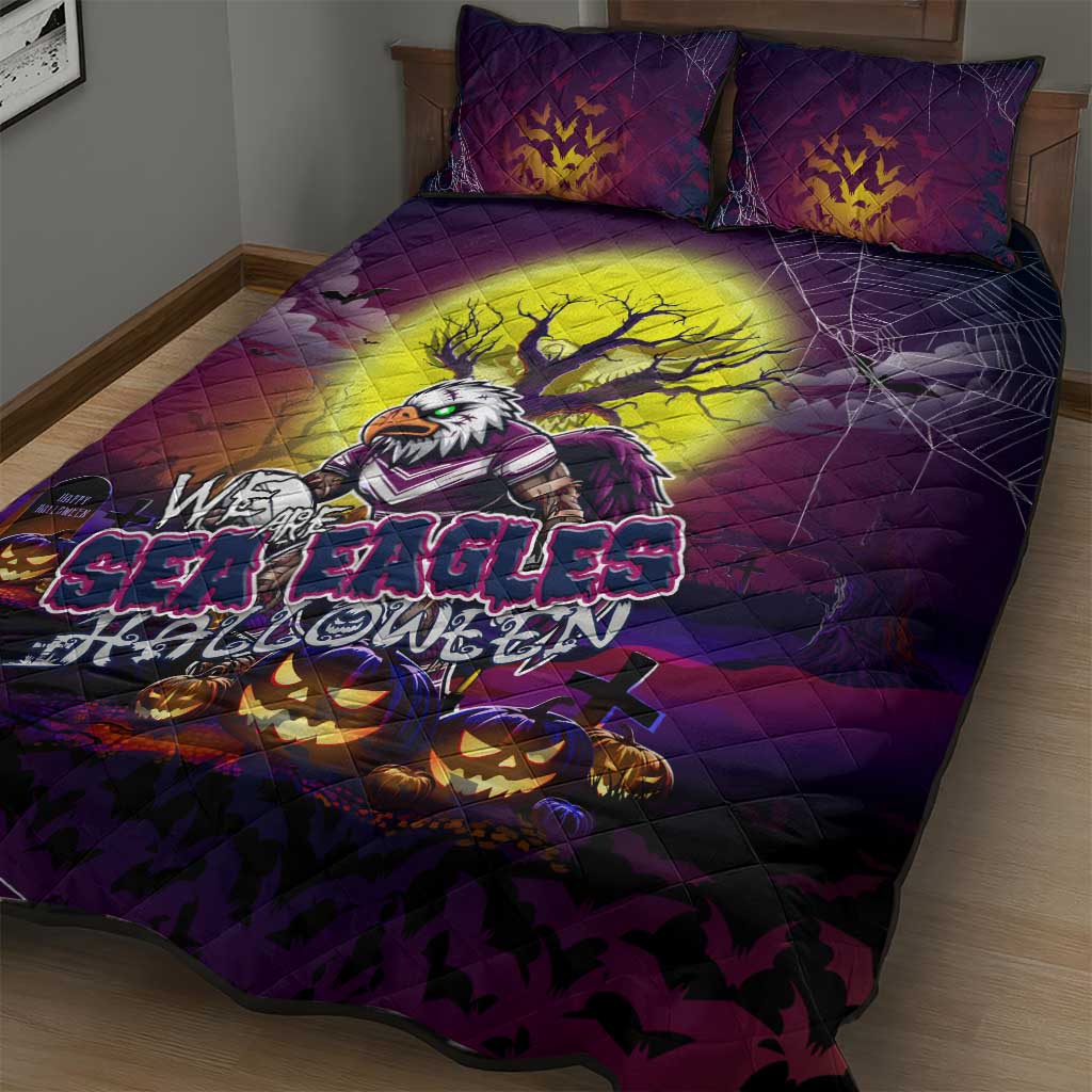 We Are Sea Eagles Halloween Quilt Bed Set Pumpkin Scary Spooky Season - Aussie Hoodie