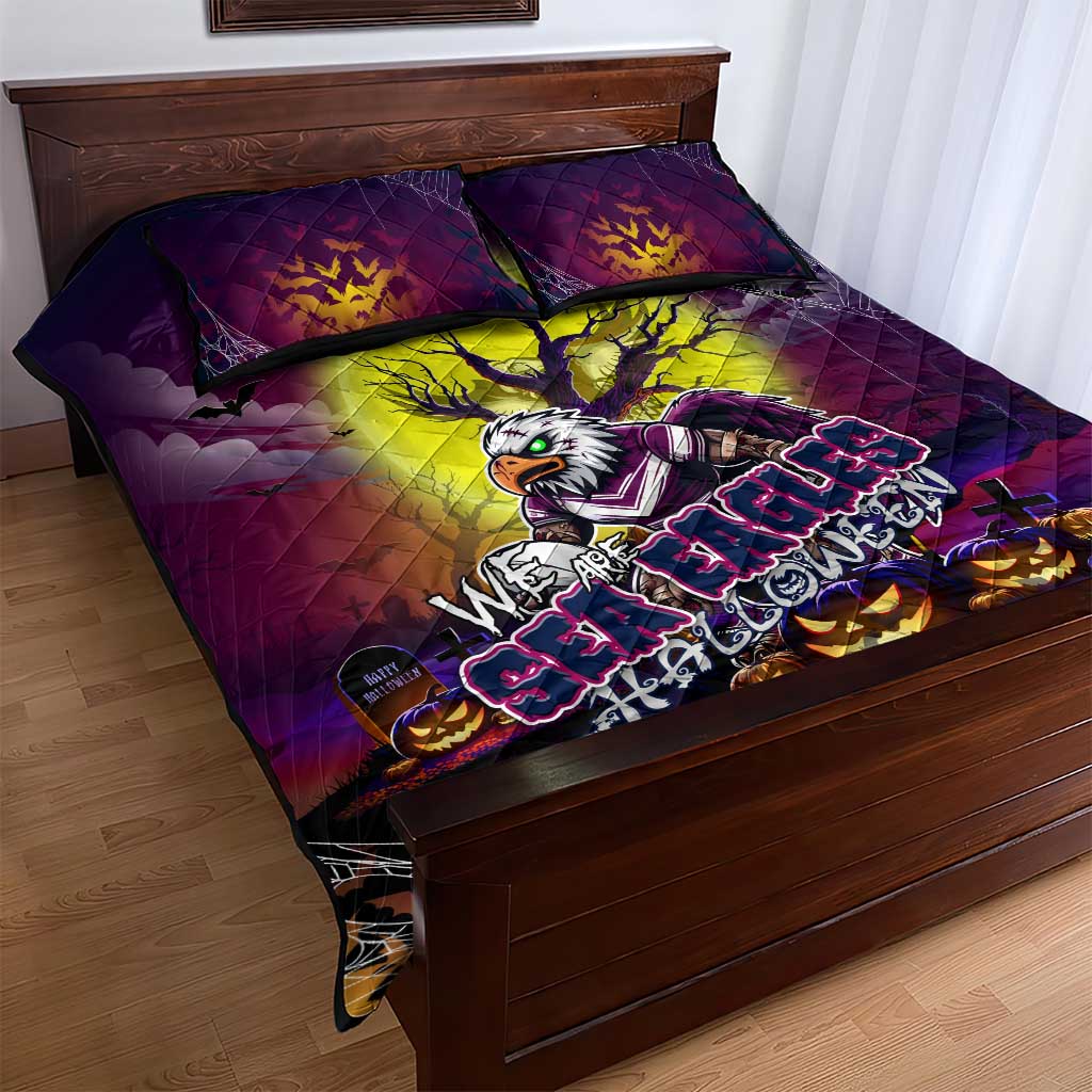 We Are Sea Eagles Halloween Quilt Bed Set Pumpkin Scary Spooky Season - Aussie Hoodie
