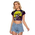 We Are Sea Eagles Halloween Raglan Cropped T Shirt Pumpkin Scary Spooky Season - Aussie Hoodie