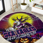 We Are Sea Eagles Halloween Round Carpet Pumpkin Scary Spooky Season - Aussie Hoodie