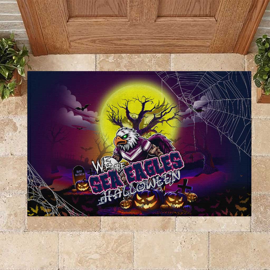 We Are Sea Eagles Halloween Rubber Doormat Pumpkin Scary Spooky Season - Aussie Hoodie