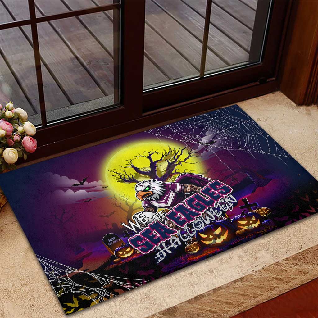We Are Sea Eagles Halloween Rubber Doormat Pumpkin Scary Spooky Season - Aussie Hoodie