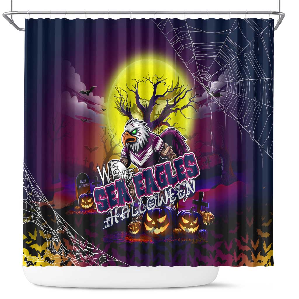 We Are Sea Eagles Halloween Shower Curtain Pumpkin Scary Spooky Season - Aussie Hoodie