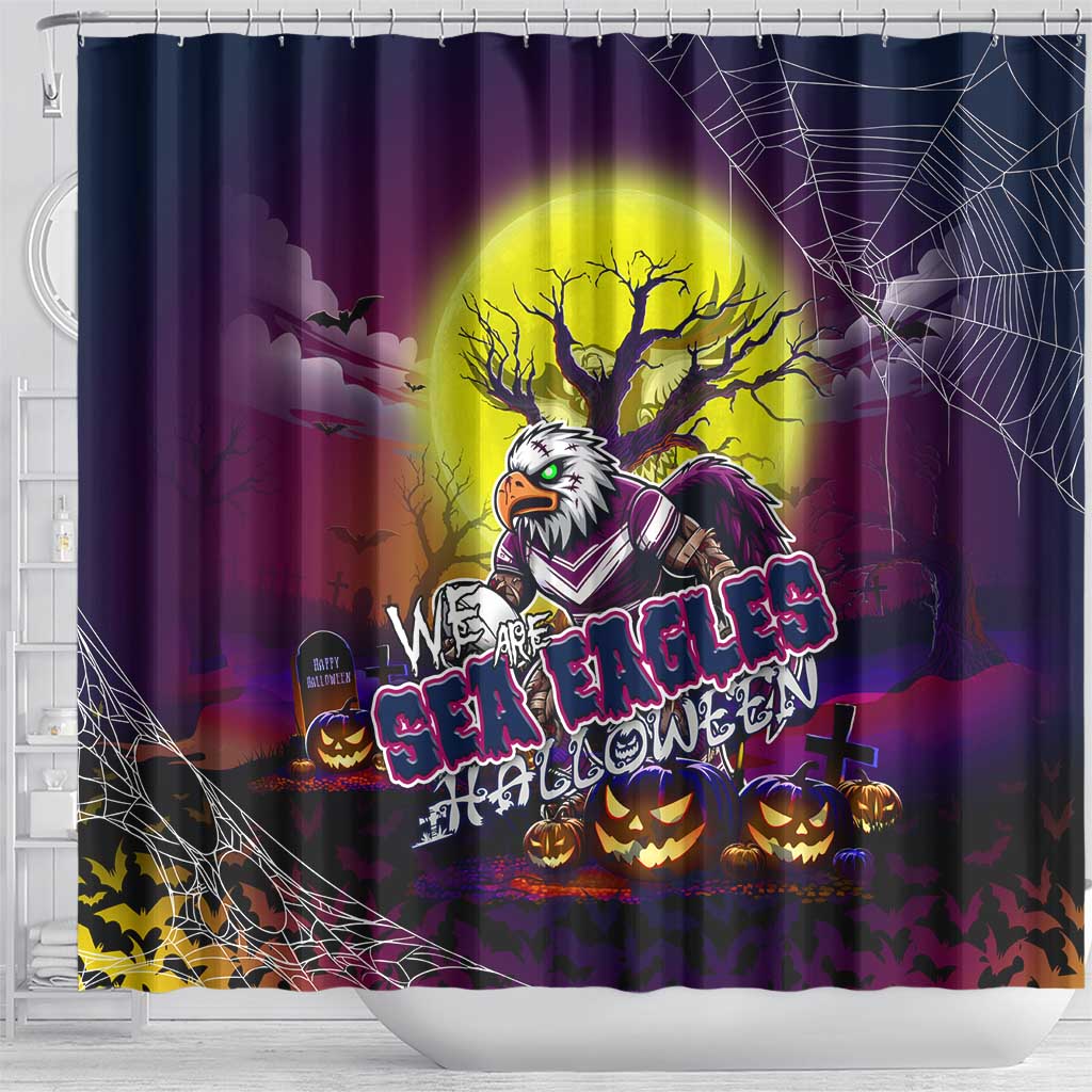 We Are Sea Eagles Halloween Shower Curtain Pumpkin Scary Spooky Season - Aussie Hoodie