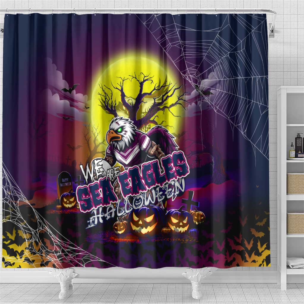 We Are Sea Eagles Halloween Shower Curtain Pumpkin Scary Spooky Season - Aussie Hoodie