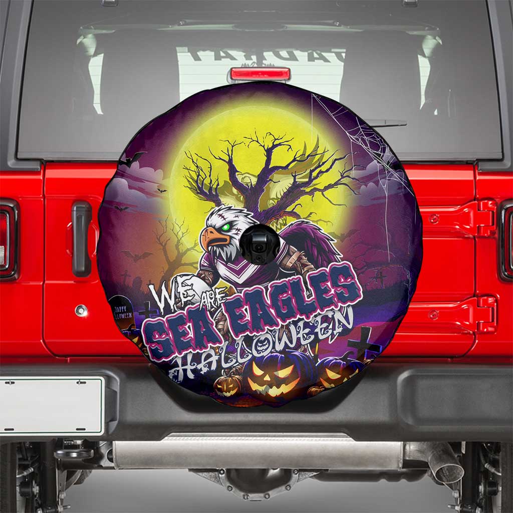 We Are Sea Eagles Halloween Spare Tire Cover Pumpkin Scary Spooky Season - Aussie Hoodie