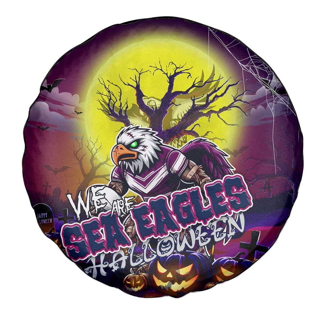 We Are Sea Eagles Halloween Spare Tire Cover Pumpkin Scary Spooky Season - Aussie Hoodie
