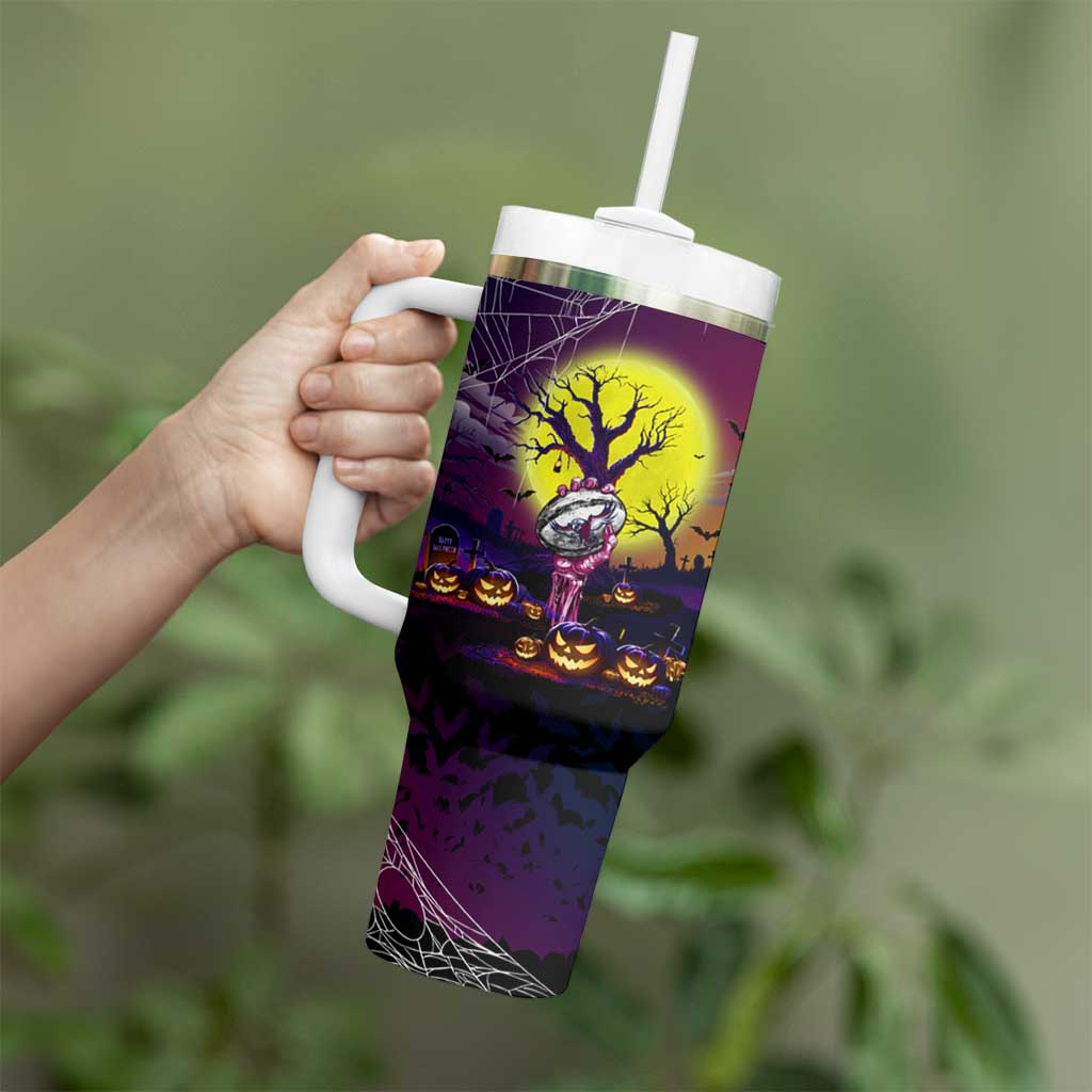 We Are Sea Eagles Halloween Tumbler With Handle Pumpkin Scary Spooky Season - Aussie Hoodie