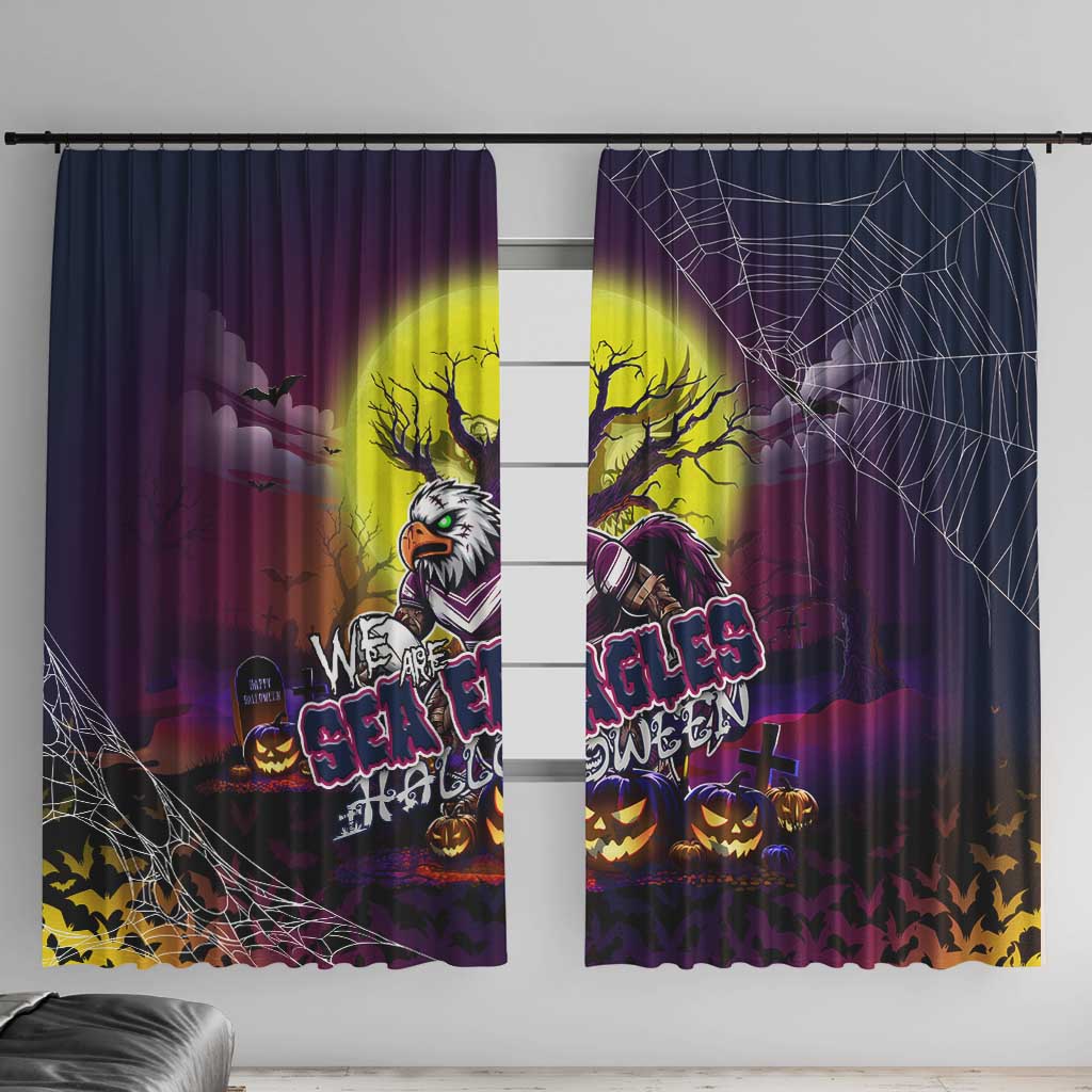 We Are Sea Eagles Halloween Window Curtain Pumpkin Scary Spooky Season - Aussie Hoodie