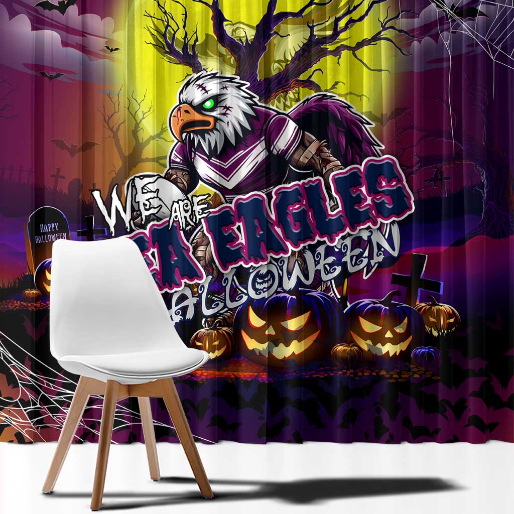 We Are Sea Eagles Halloween Window Curtain Pumpkin Scary Spooky Season - Aussie Hoodie