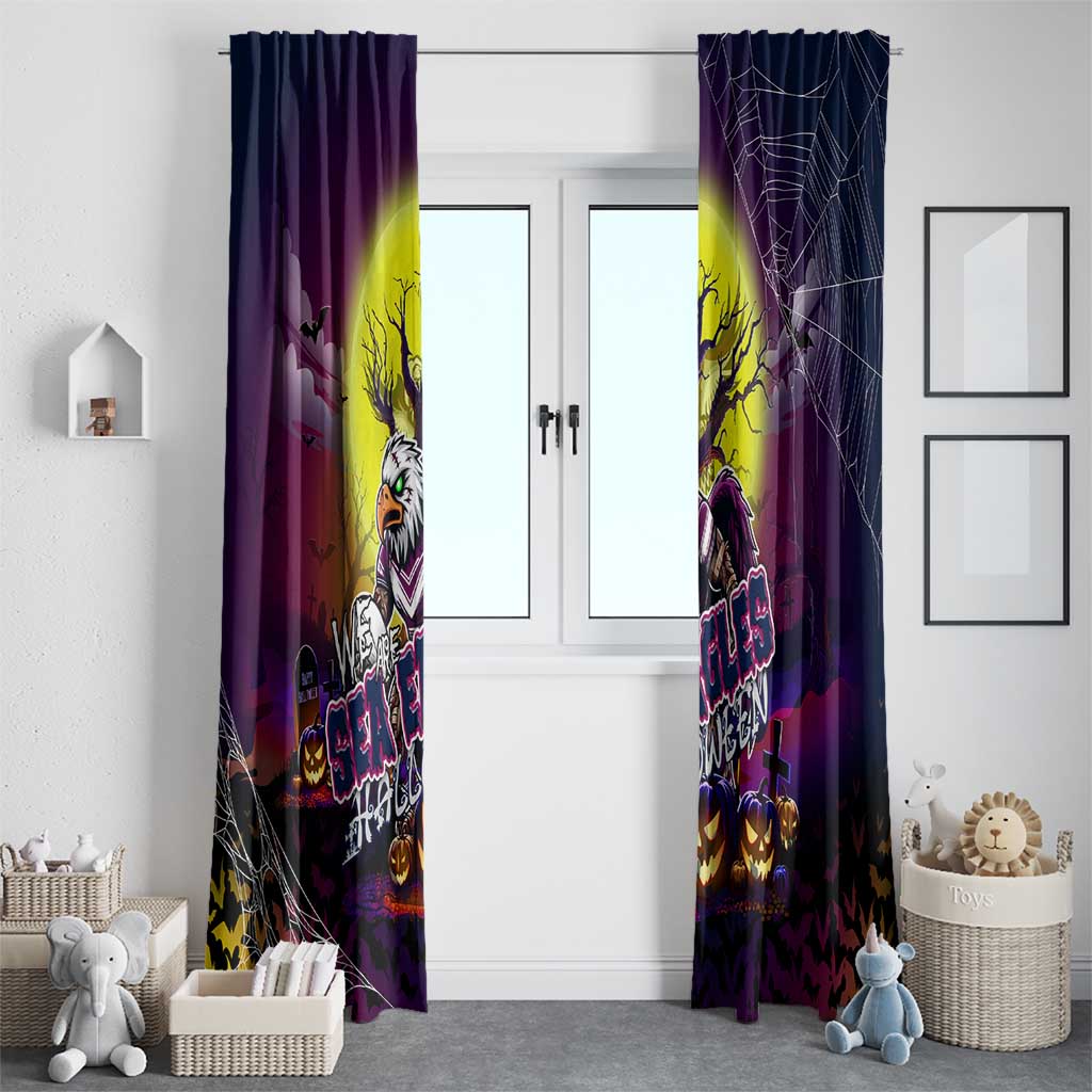 We Are Sea Eagles Halloween Window Curtain Pumpkin Scary Spooky Season - Aussie Hoodie