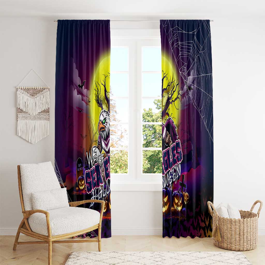 We Are Sea Eagles Halloween Window Curtain Pumpkin Scary Spooky Season - Aussie Hoodie