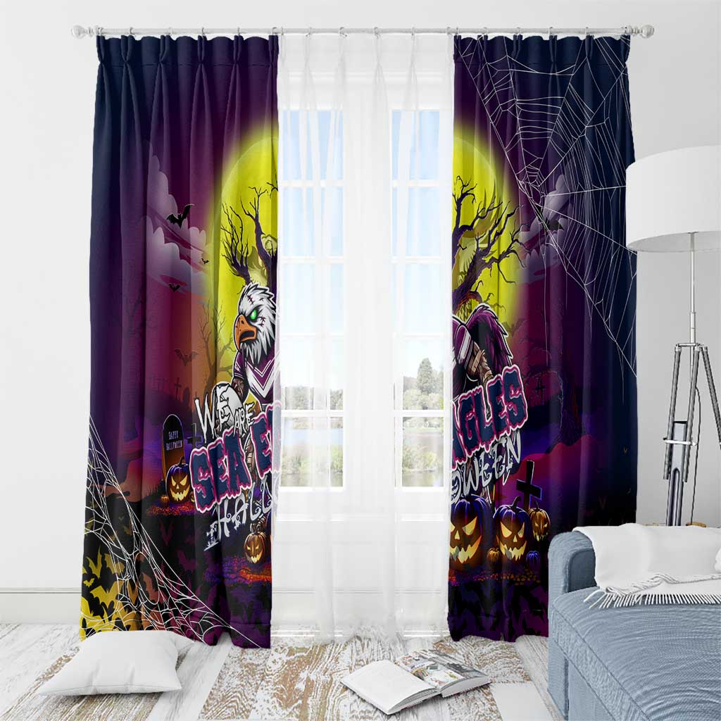 We Are Sea Eagles Halloween Window Curtain Pumpkin Scary Spooky Season - Aussie Hoodie