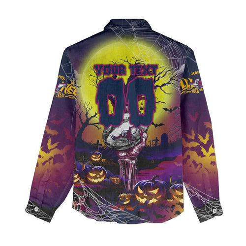 We Are Sea Eagles Halloween Women Casual Shirt Pumpkin Scary Spooky Season - Aussie Hoodie