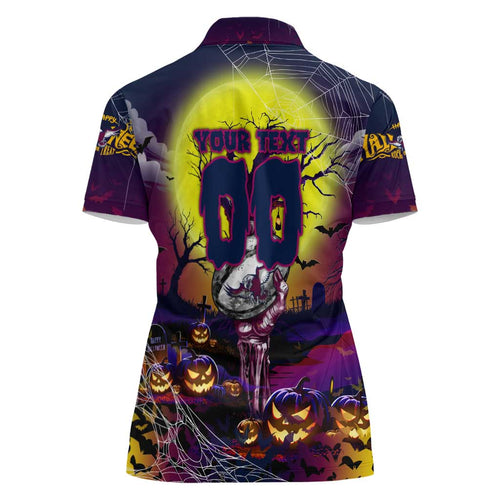 We Are Sea Eagles Halloween Women Polo Shirt Pumpkin Scary Spooky Season - Aussie Hoodie