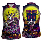 We Are Sea Eagles Halloween Women Sleeveless Polo Shirt Pumpkin Scary Spooky Season - Aussie Hoodie