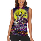 We Are Sea Eagles Halloween Women Sleeveless Polo Shirt Pumpkin Scary Spooky Season - Aussie Hoodie