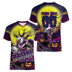 We Are Sea Eagles Halloween Women V-Neck T-Shirt Pumpkin Scary Spooky Season - Aussie Hoodie