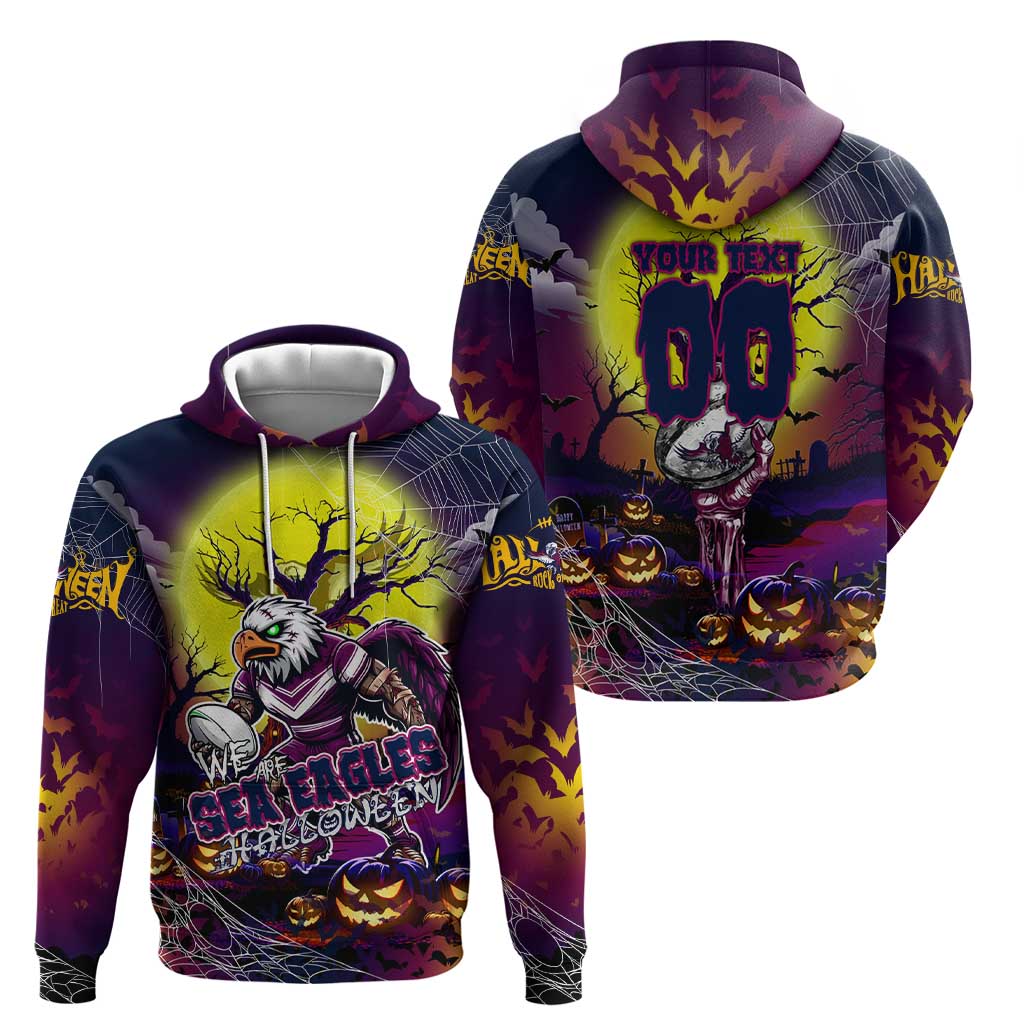 We Are Sea Eagles Halloween Zip Hoodie Pumpkin Scary Spooky Season - Aussie Hoodie
