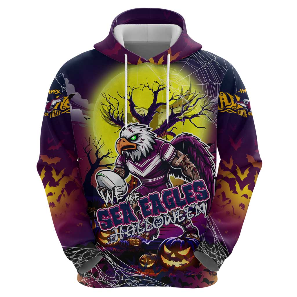 We Are Sea Eagles Halloween Zip Hoodie Pumpkin Scary Spooky Season - Aussie Hoodie