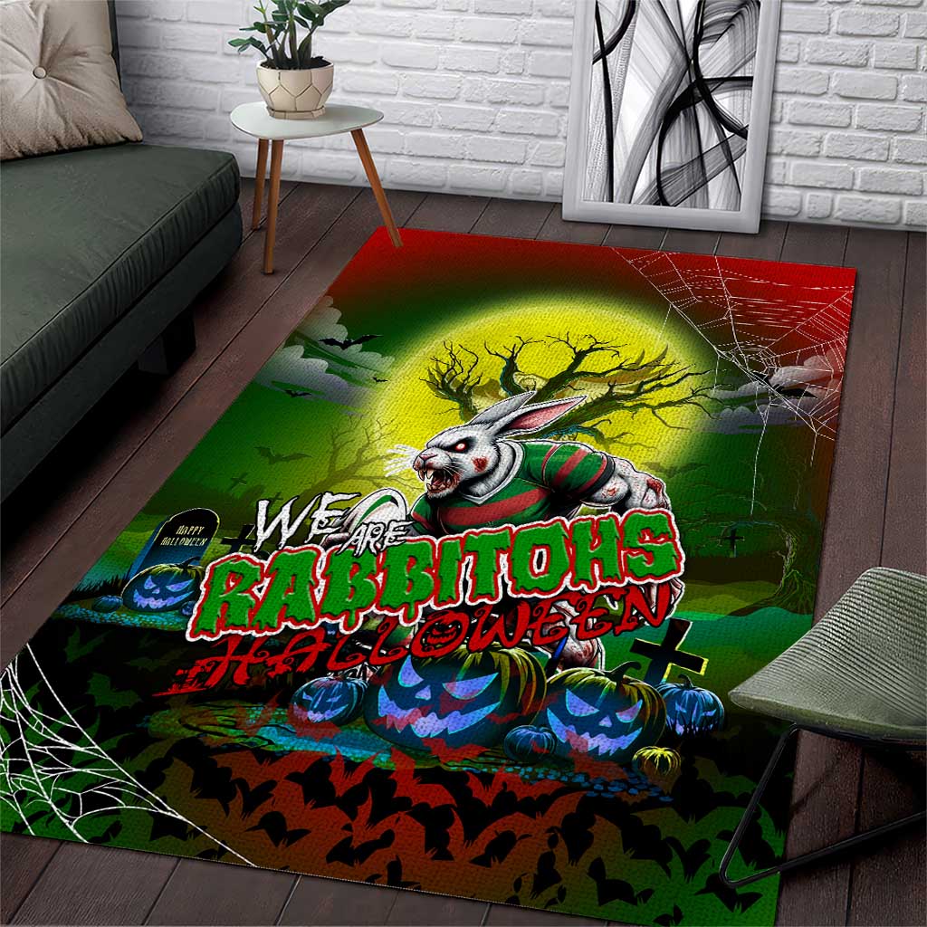 We Are Rabbitohs Halloween Area Rug Pumpkin Scary Spooky Season - Aussie Hoodie