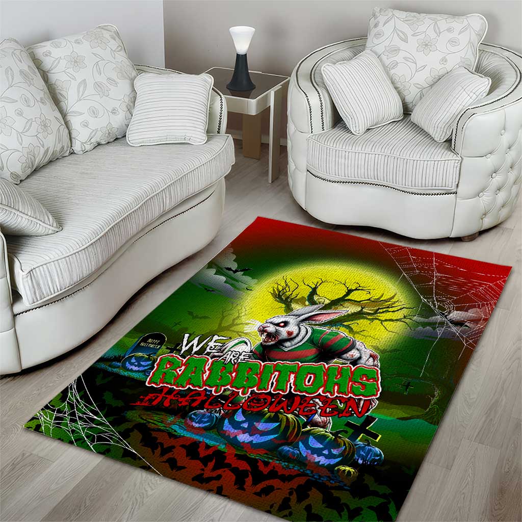 We Are Rabbitohs Halloween Area Rug Pumpkin Scary Spooky Season - Aussie Hoodie