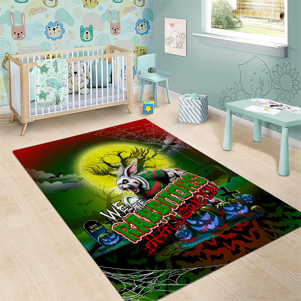 We Are Rabbitohs Halloween Area Rug Pumpkin Scary Spooky Season - Aussie Hoodie