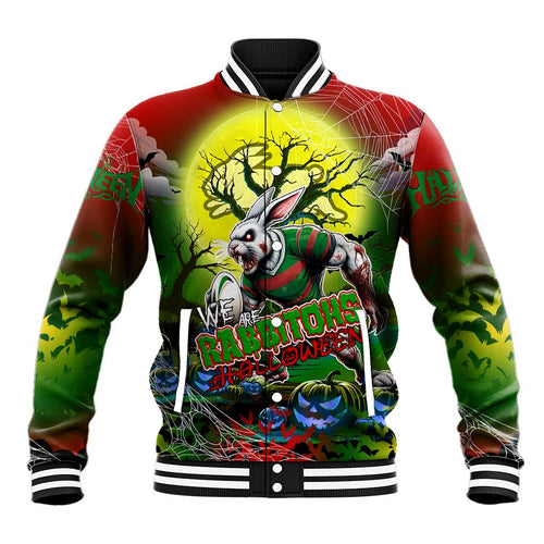 We Are Rabbitohs Halloween Baseball Jacket Pumpkin Scary Spooky Season - Aussie Hoodie