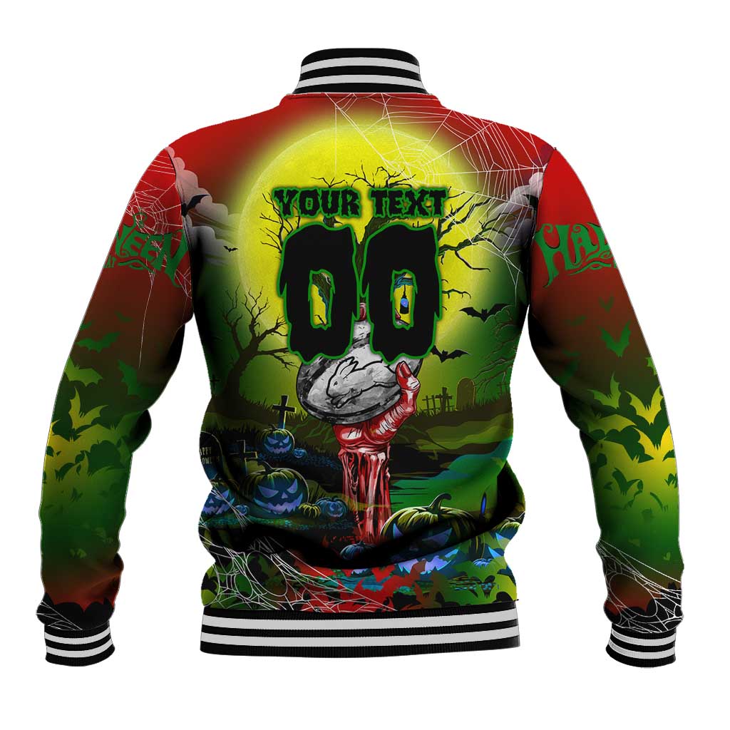 We Are Rabbitohs Halloween Baseball Jacket Pumpkin Scary Spooky Season - Aussie Hoodie