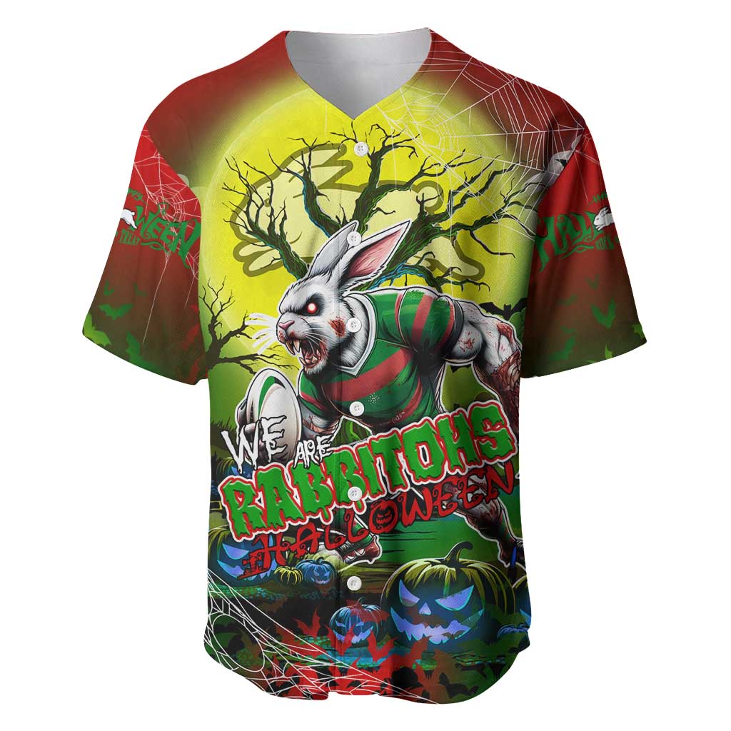 We Are Rabbitohs Halloween Baseball Jersey Pumpkin Scary Spooky Season - Aussie Hoodie