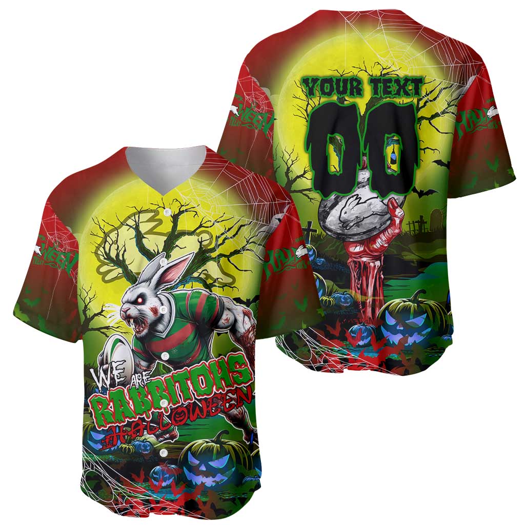 We Are Rabbitohs Halloween Baseball Jersey Pumpkin Scary Spooky Season - Aussie Hoodie