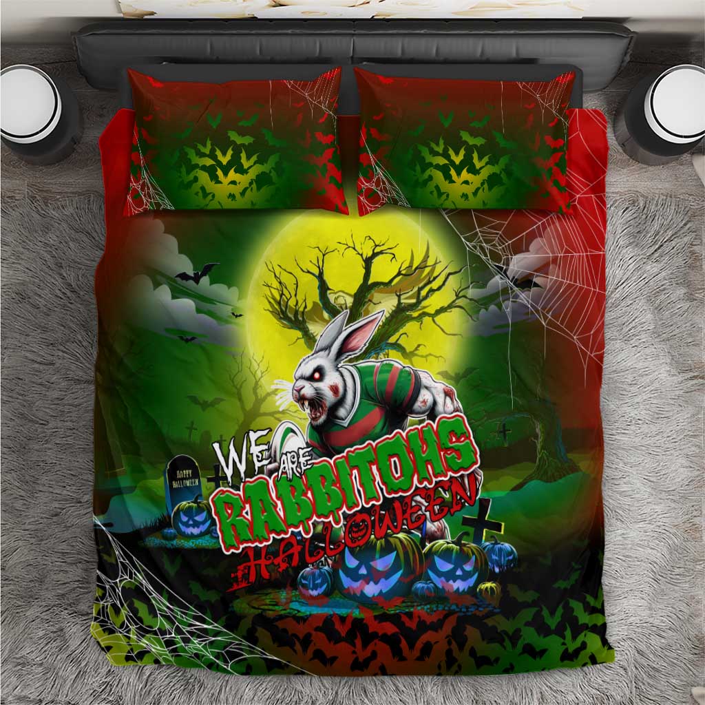 We Are Rabbitohs Halloween Bedding Set Pumpkin Scary Spooky Season - Aussie Hoodie