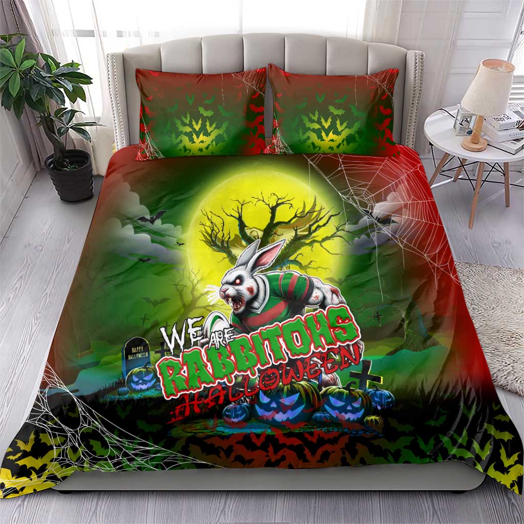 We Are Rabbitohs Halloween Bedding Set Pumpkin Scary Spooky Season - Aussie Hoodie