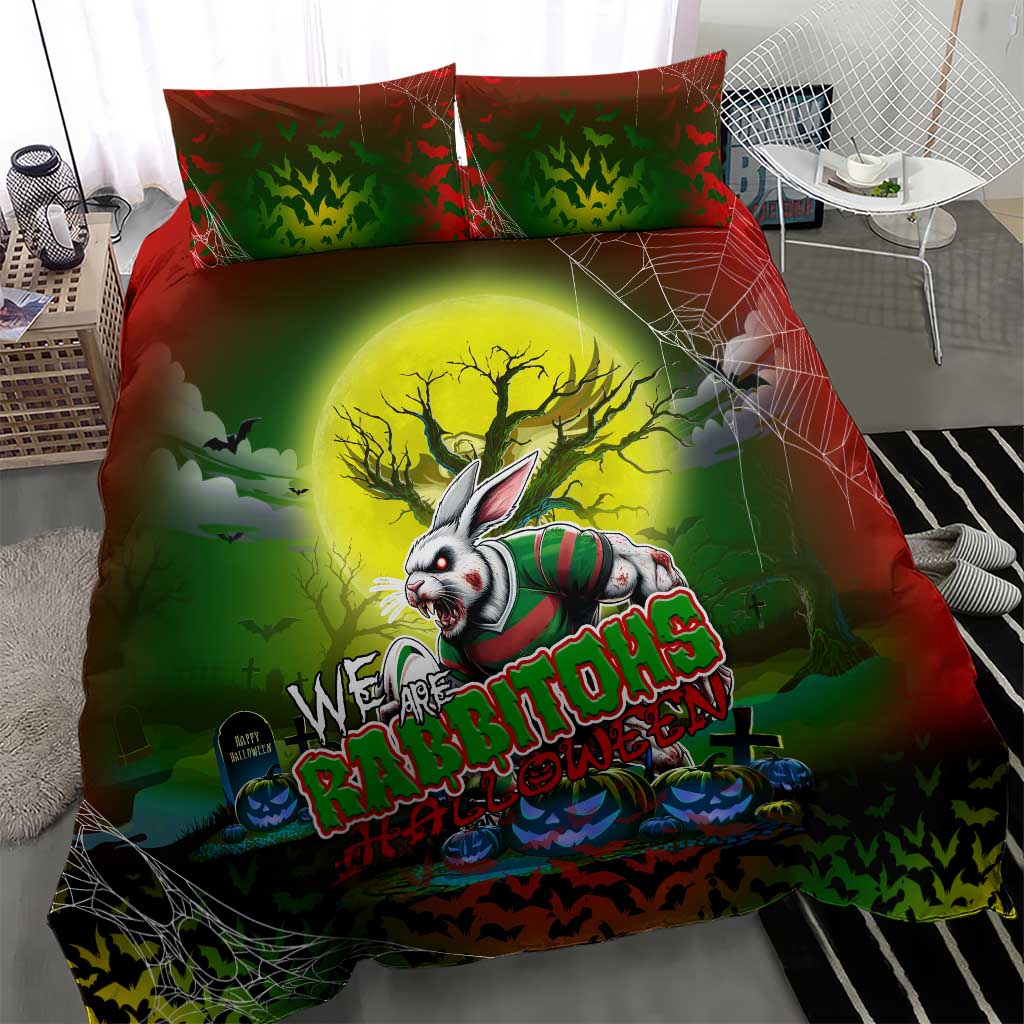 We Are Rabbitohs Halloween Bedding Set Pumpkin Scary Spooky Season - Aussie Hoodie
