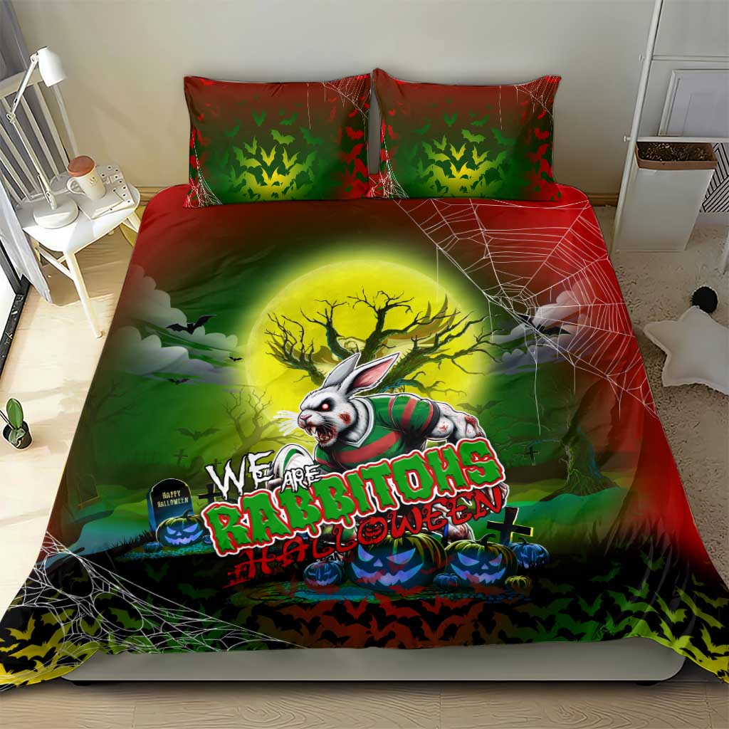 We Are Rabbitohs Halloween Bedding Set Pumpkin Scary Spooky Season - Aussie Hoodie