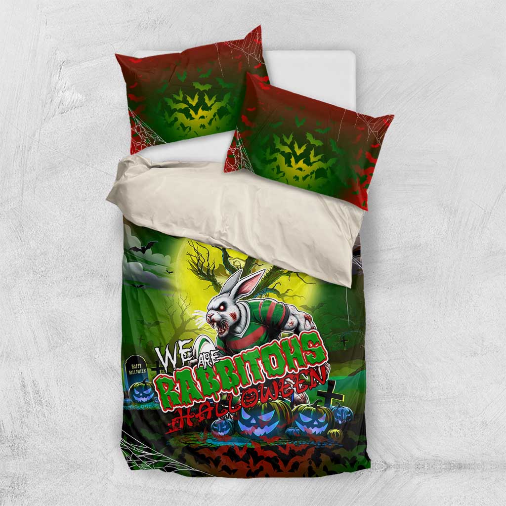 We Are Rabbitohs Halloween Bedding Set Pumpkin Scary Spooky Season - Aussie Hoodie