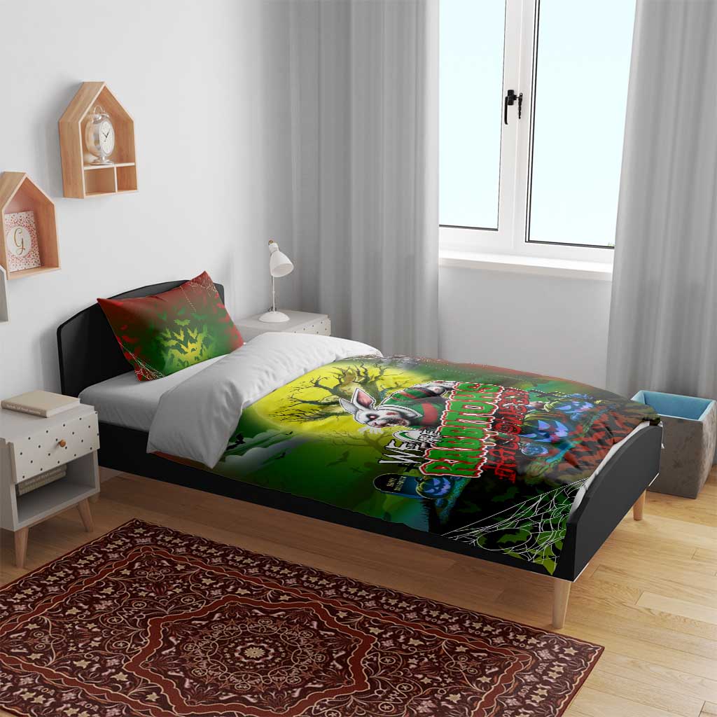 We Are Rabbitohs Halloween Bedding Set Pumpkin Scary Spooky Season - Aussie Hoodie